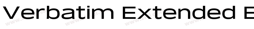 Verbatim Extended Bl字体转换 Verbatim Extended Bl字体转换